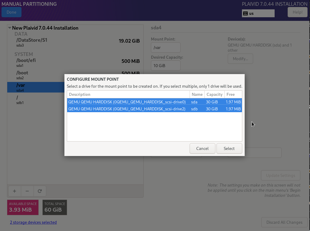 Select Disk