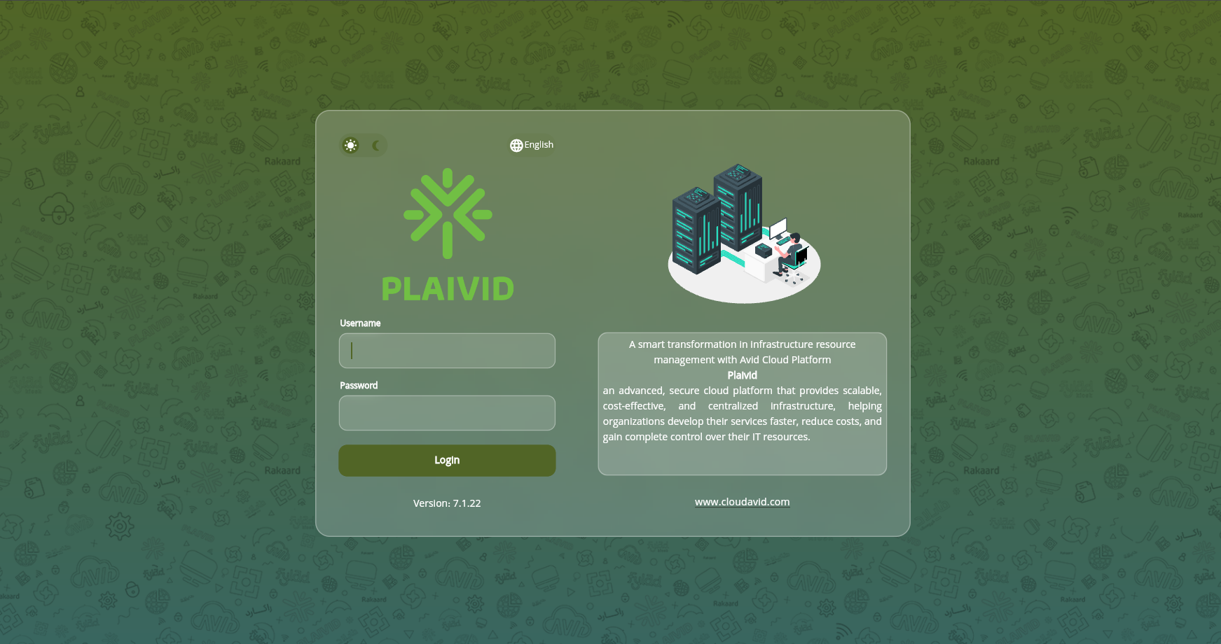 Plaivid login page