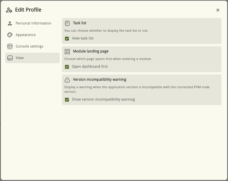 Edit Profile — Display