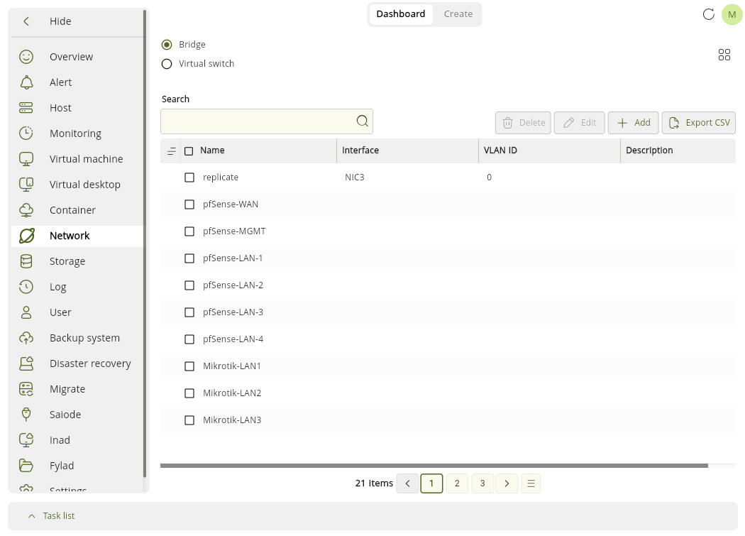 Network-Menu